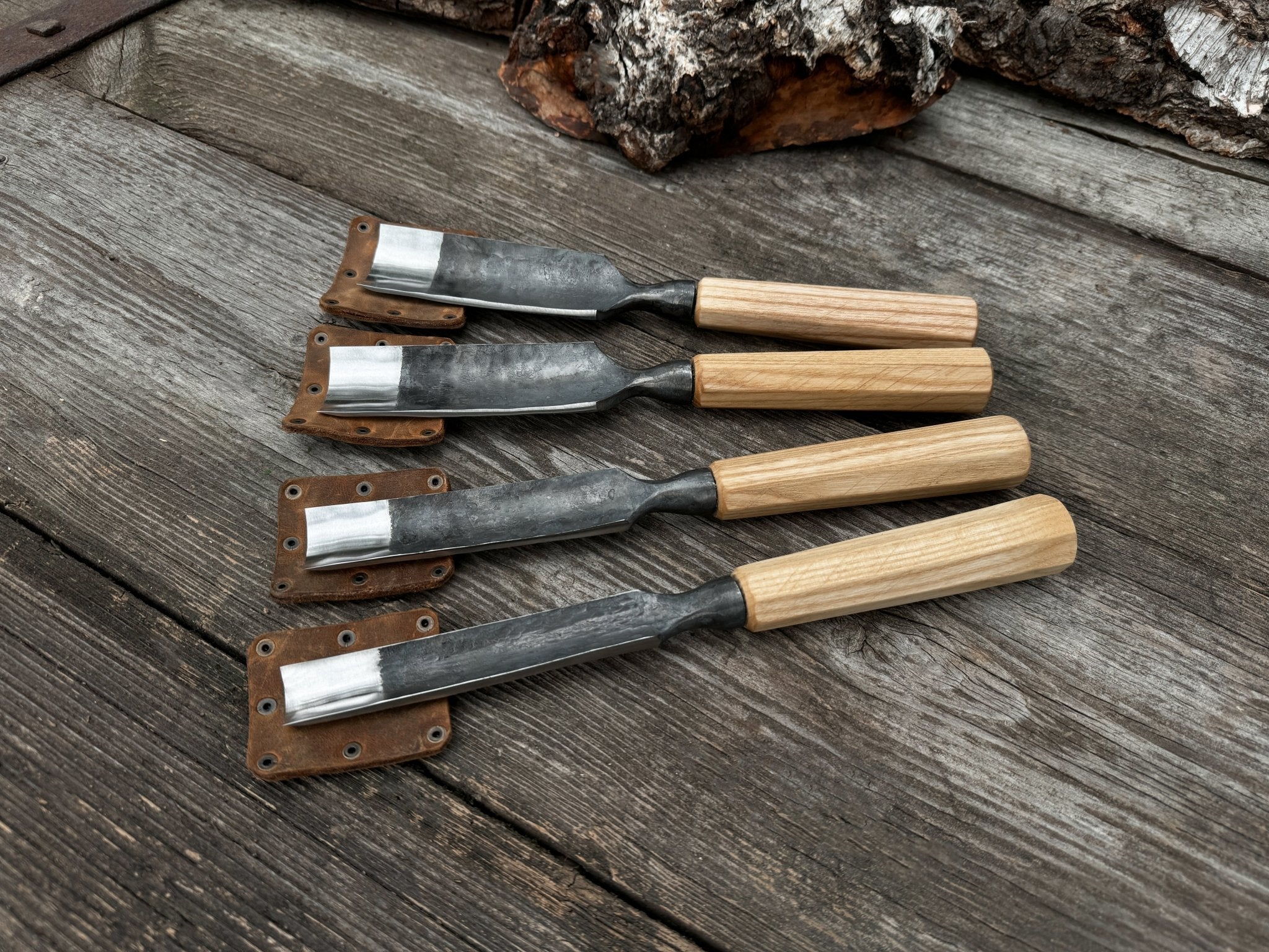 4 - Piece Hand - Forged Straight Gouge Set - 4