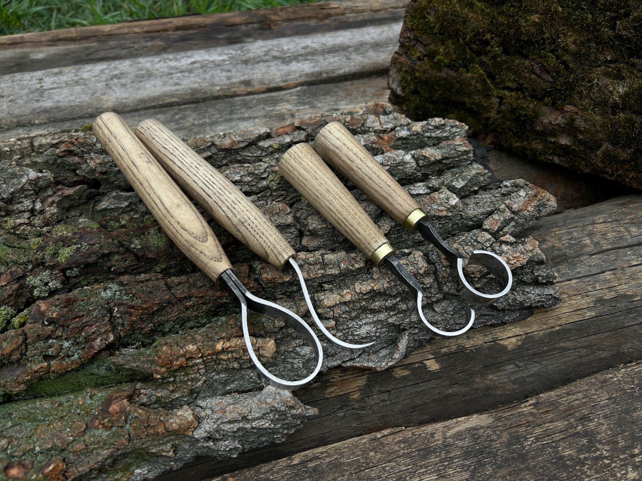 4 - Piece Hand - Forged Wood Carving Knife Set - 1