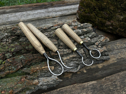 4 - Piece Hand - Forged Wood Carving Knife Set - 1