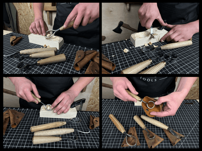 4 - Piece Wood Carving Knife Set - 4