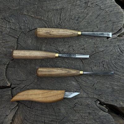 4 - Piece Hand - Forged Wood Carving Tool Set - 1