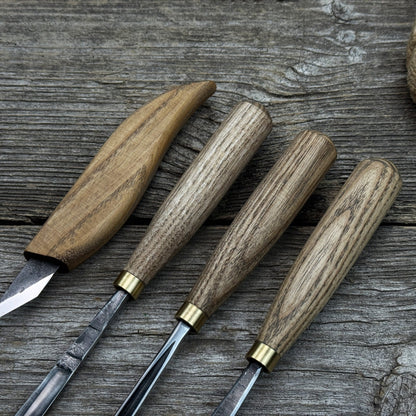 4 - Piece Hand - Forged Wood Carving Tool Set - 9