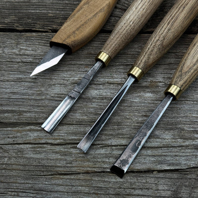 4 - Piece Hand - Forged Wood Carving Tool Set - 10