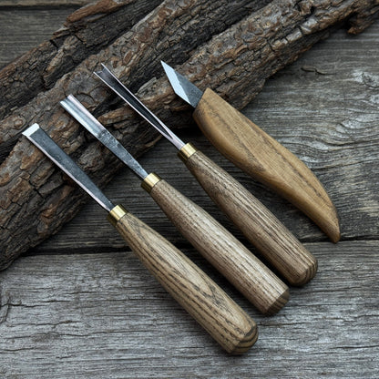 4 - Piece Hand - Forged Wood Carving Tool Set - 3