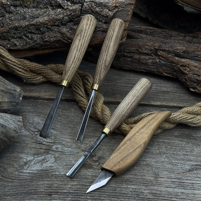 4 - Piece Hand - Forged Wood Carving Tool Set - 7