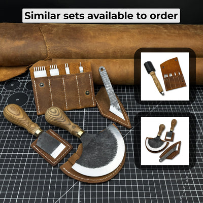 4 - Piece Leatherworking Tool Set with Leather Sheaths - 10