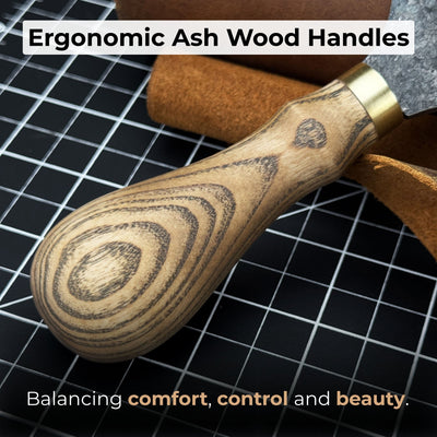 4 - Piece Leatherworking Tool Set with Leather Sheaths - 4