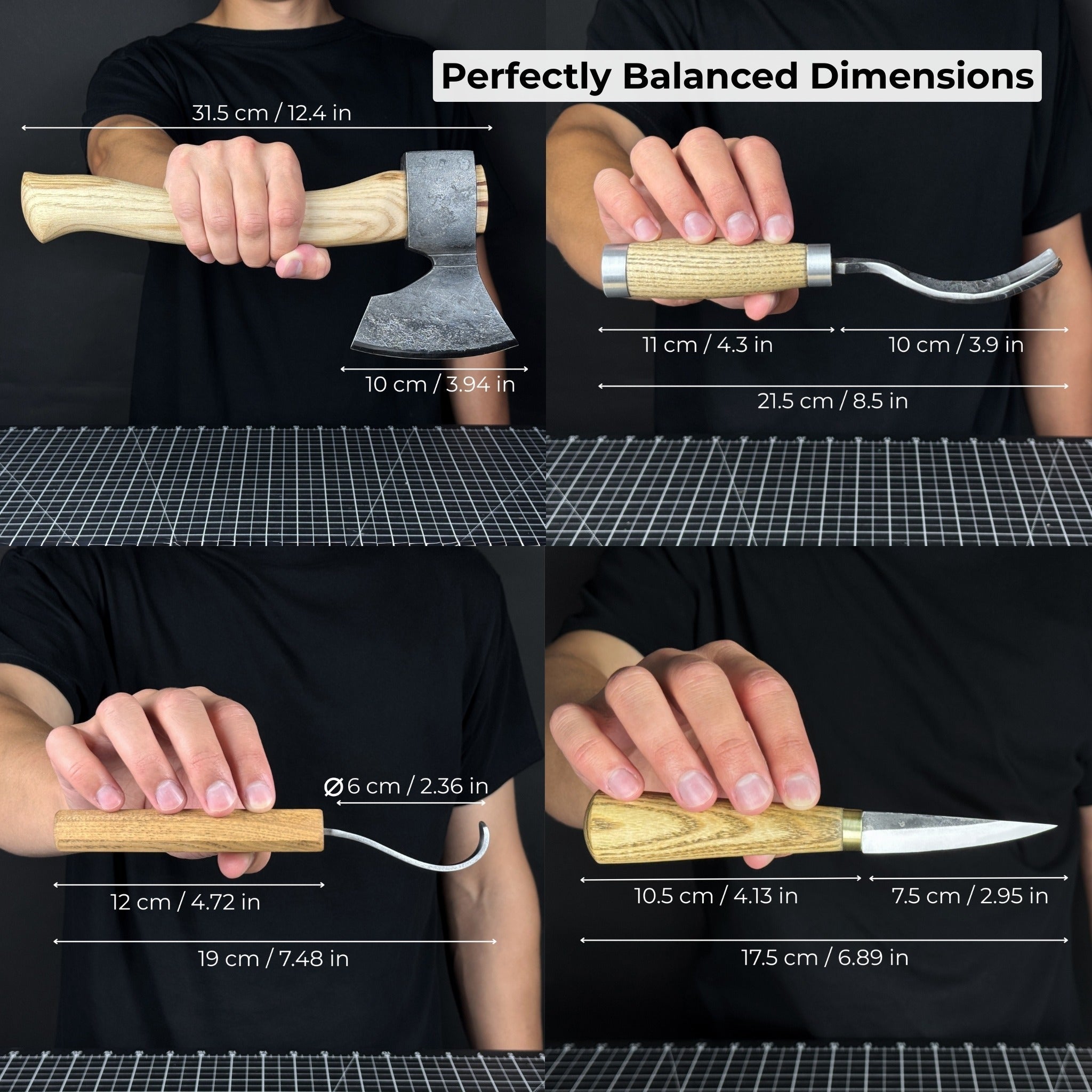 4-Piece Spoon Carving Tool Set - 6