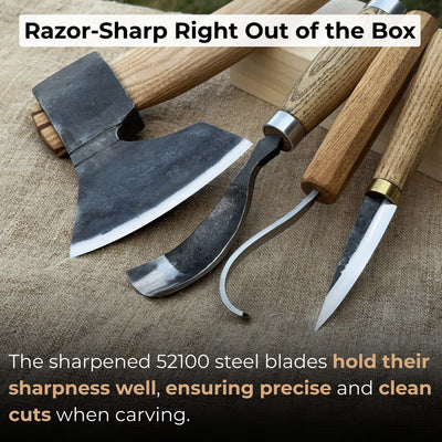 4-Piece Spoon Carving Tool Set - 3