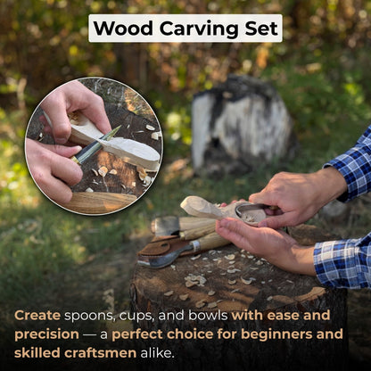 4 - Piece Spoon Carving Tool Set - 2