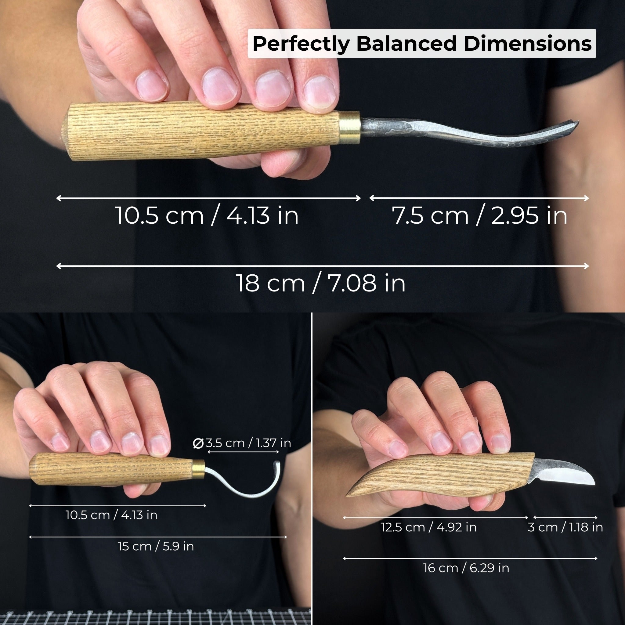 4 - Piece Spoon Carving Tool Set with Sharpening Board - 6