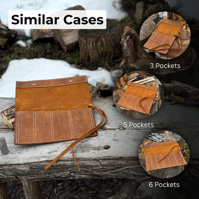 4 Pocket Leather Chisel Roll - 12