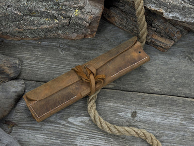 4 Pocket Leather Tool Roll - 2