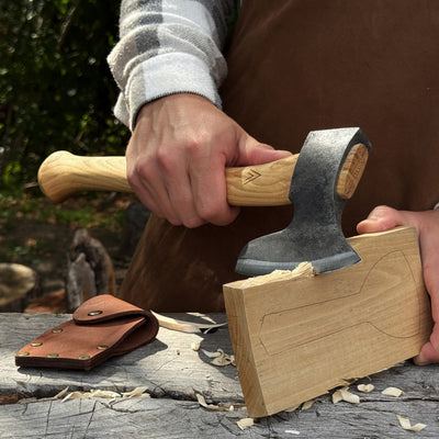 Axe with Leather Sheath