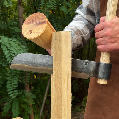 Hand-Forged Wood Splitting Froe, 25.5 cm / 10 in