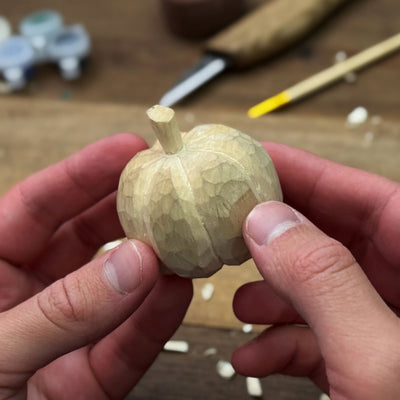 DIY Halloween Pumpkin Wood Carving Kit with Whittling Knife