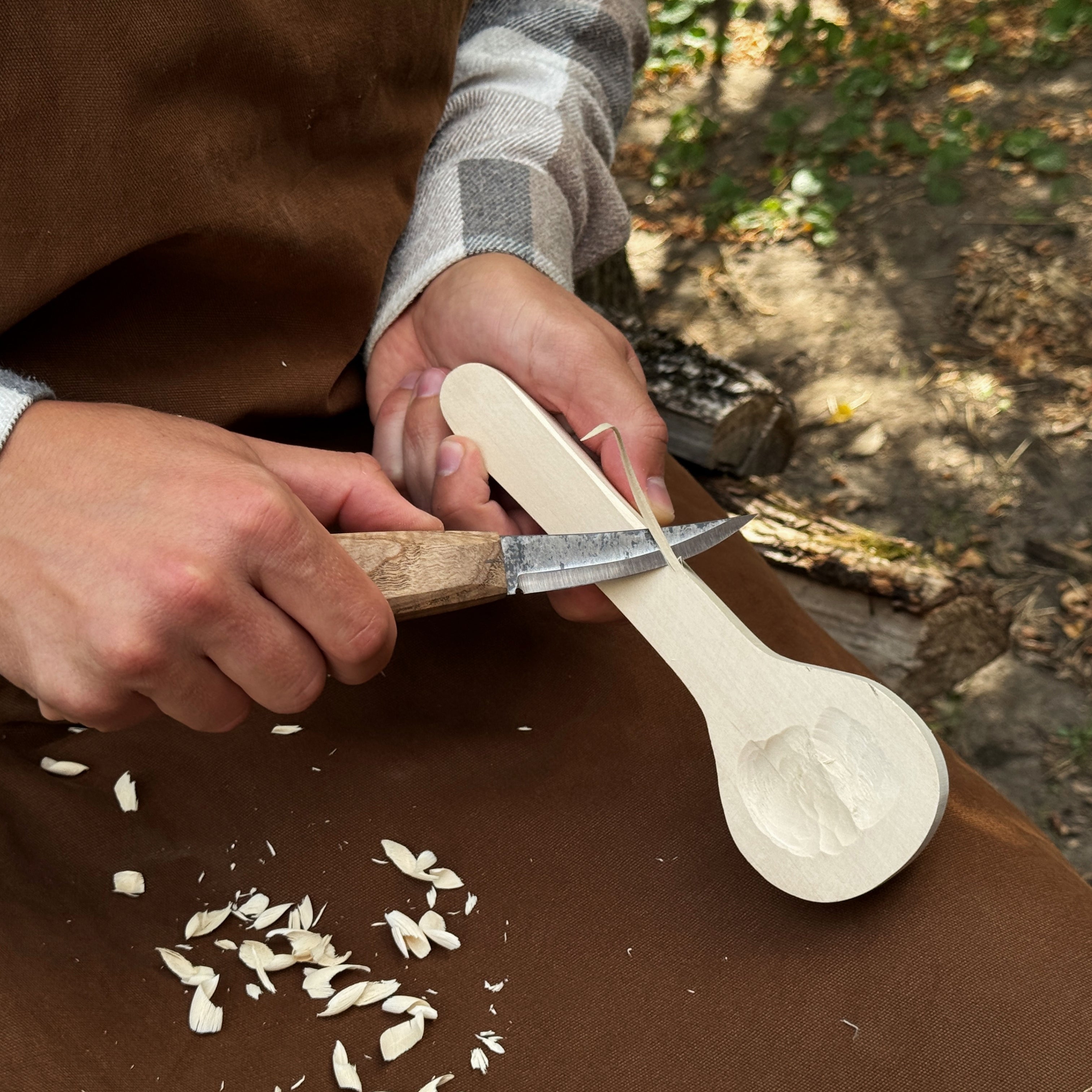Sloyd Carving Knife with Leather Sheath, Blade 9 cm (3.54 inches)