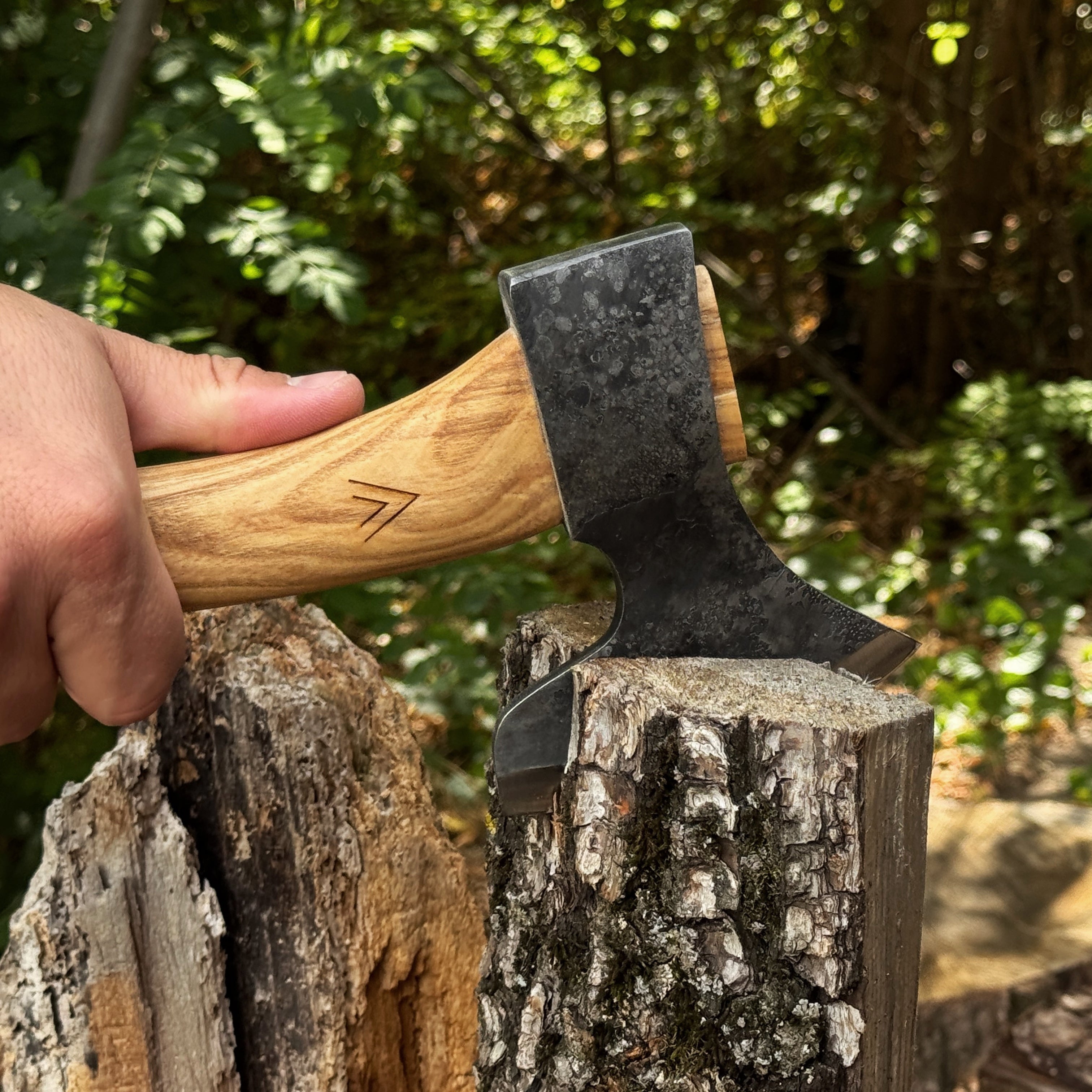 Axe with Leather Sheath