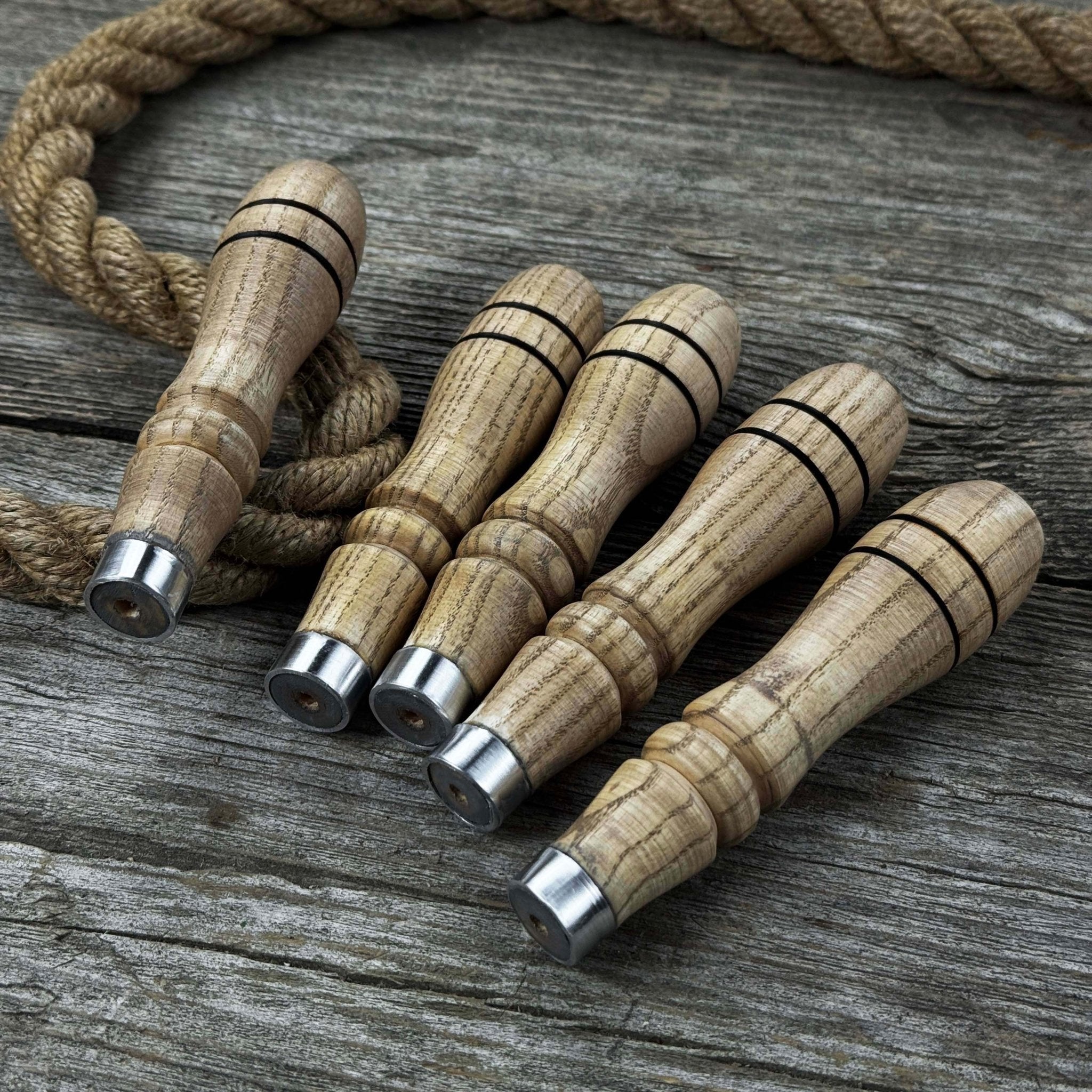 5 - Piece Ash Handle Set with Rings - 6