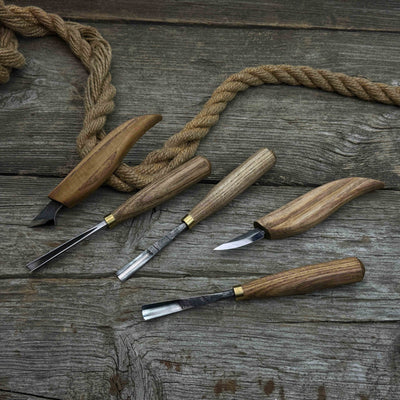 5 - Piece Detail Wood Carving Set - 3