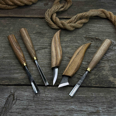 5 - Piece Detail Wood Carving Set - 9