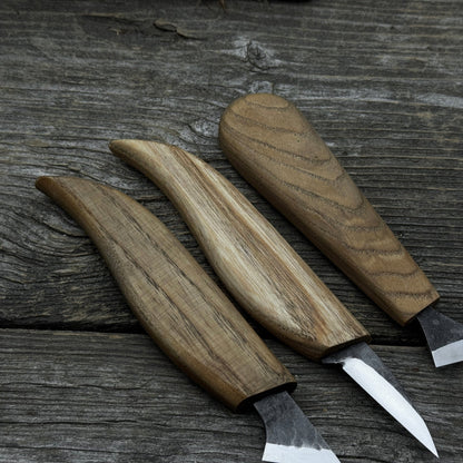 5 - Piece Wood Carving Knife Set with Sharpening Board & Leather Case - 10