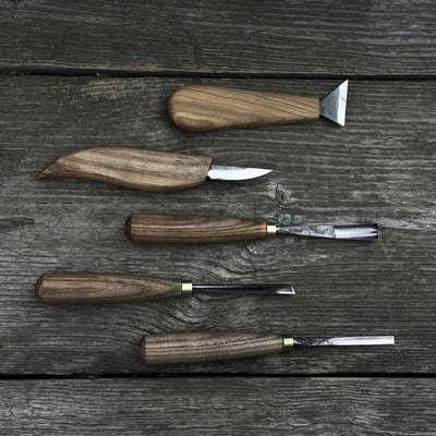 5 - Piece Wood Carving Tool Set – Carving Knives, Chisels & Gouges - 6