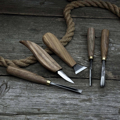 5 - Piece Wood Carving Tool Set – Carving Knives, Chisels & Gouges - 7