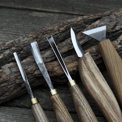 5 - Piece Wood Carving Tool Set – Carving Knives, Chisels & Gouges - 9