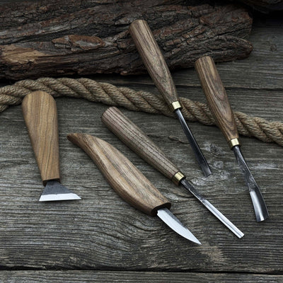 5 - Piece Wood Carving Tool Set – Carving Knives, Chisels & Gouges - 2