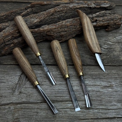 5 - Piece Wood Carving Tool Set – For Fine Detail & Relief - 5