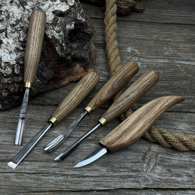 5 - Piece Wood Carving Tool Set – For Fine Detail & Relief - 1