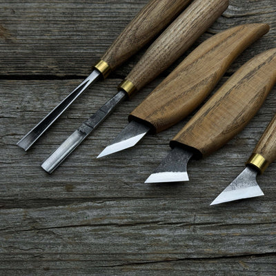 5 - Piece Wood Carving Tool Set with Sharpening Board - 8