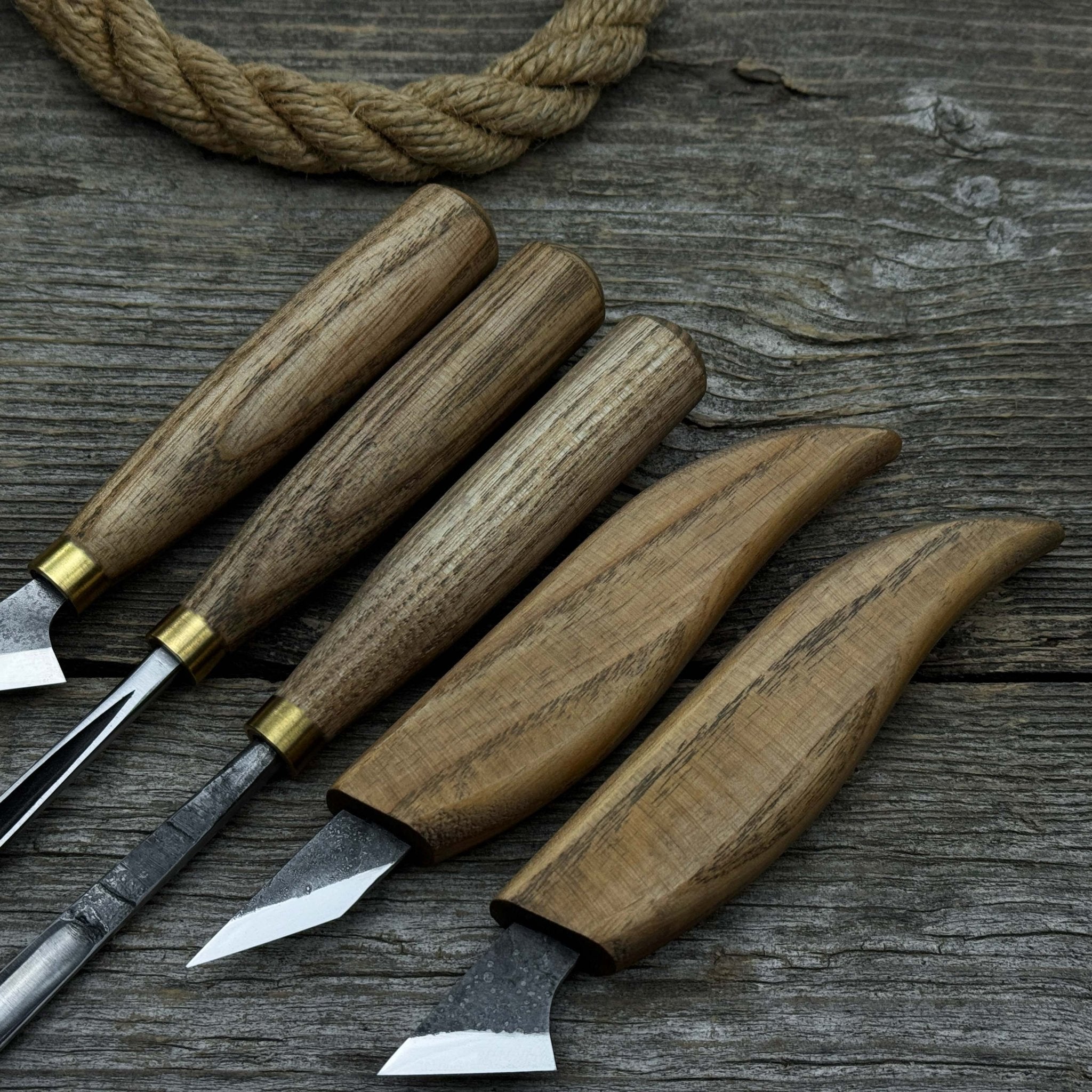 5 - Piece Wood Carving Tool Set with Sharpening Board - 9