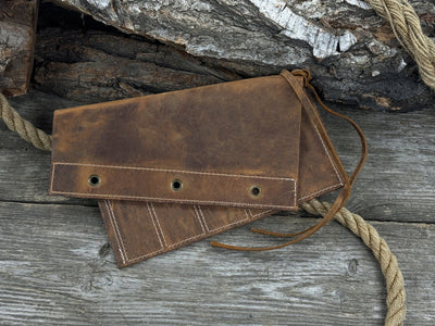 5 Pocket Leather Chisel Roll - 3