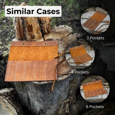 5 Pocket Leather Chisel Roll - 12