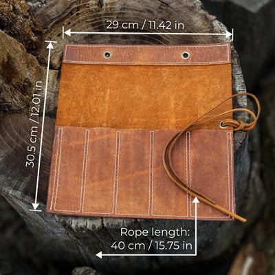 5 Pocket Leather Chisel Roll - 3