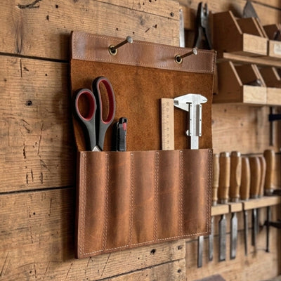 5 Pocket Leather Chisel Roll - 8