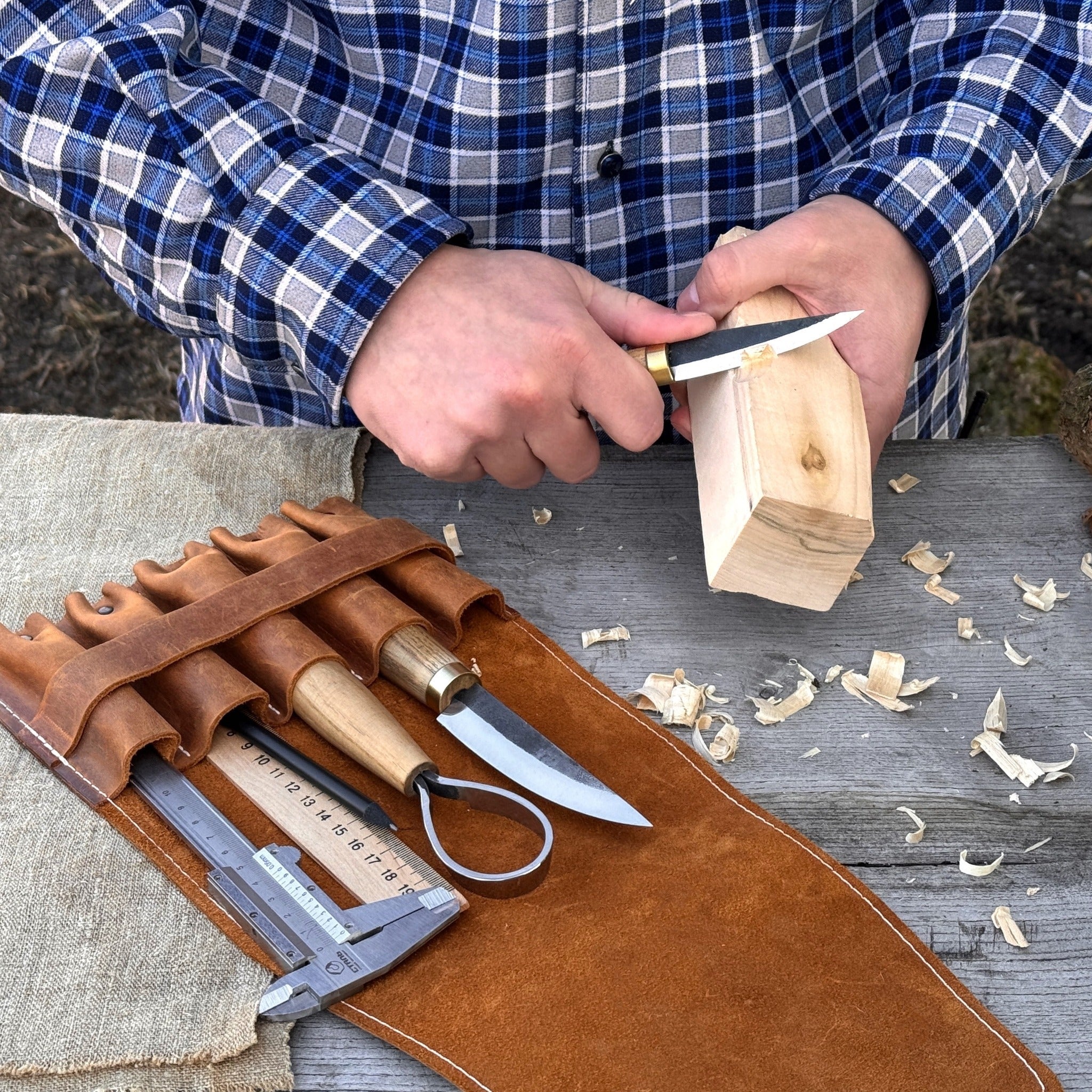 5 - Pocket Leather Tool Case - 8