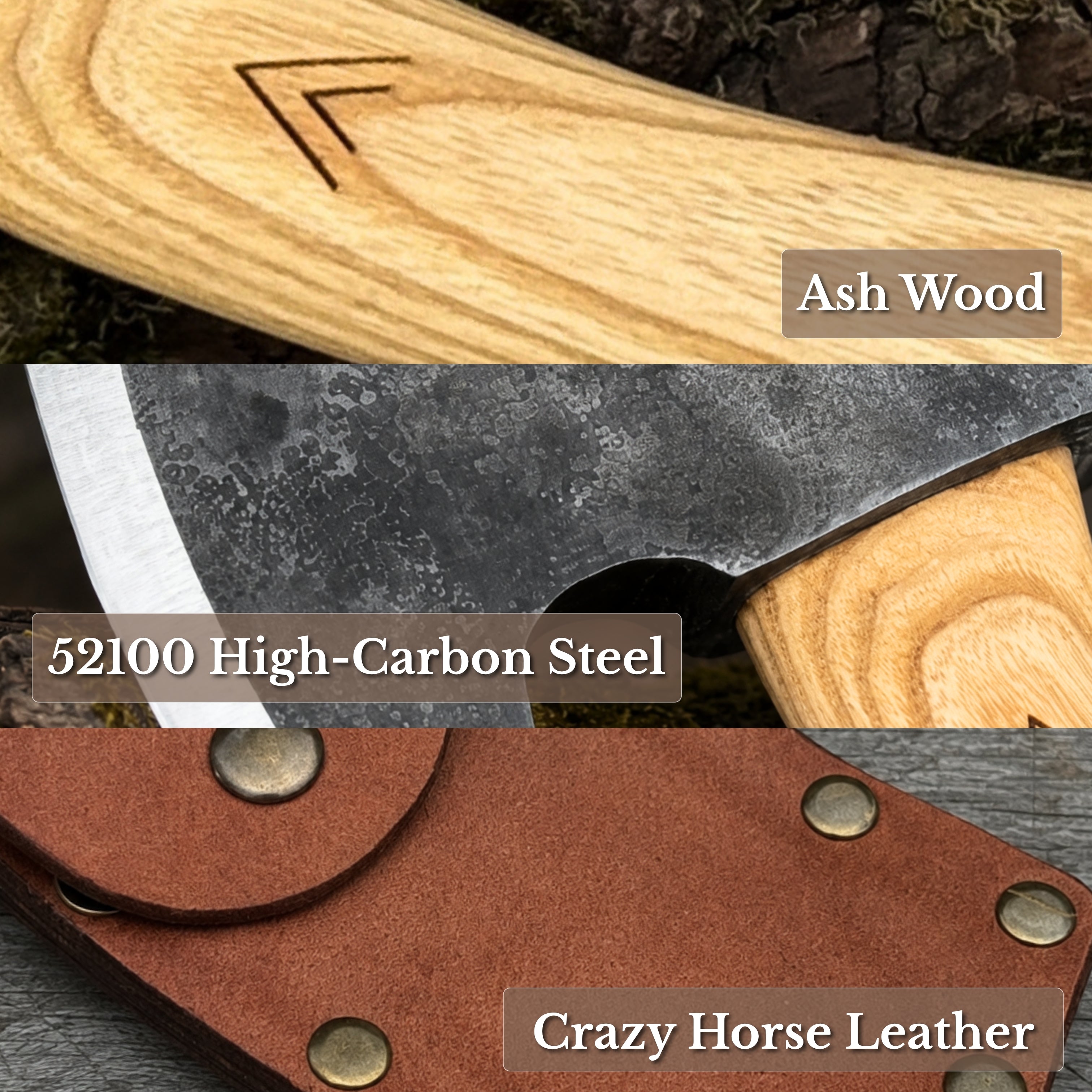 Axe with Leather Sheath