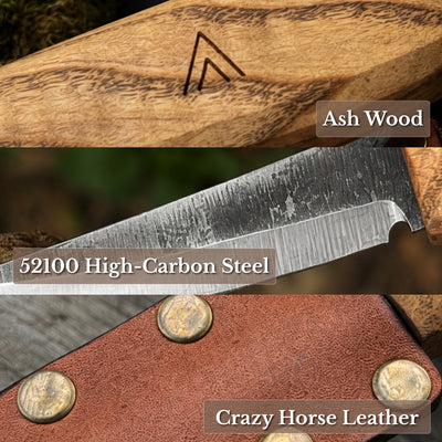 Sloyd Carving Knife with Leather Sheath, Blade 7 cm (2.76 inches)