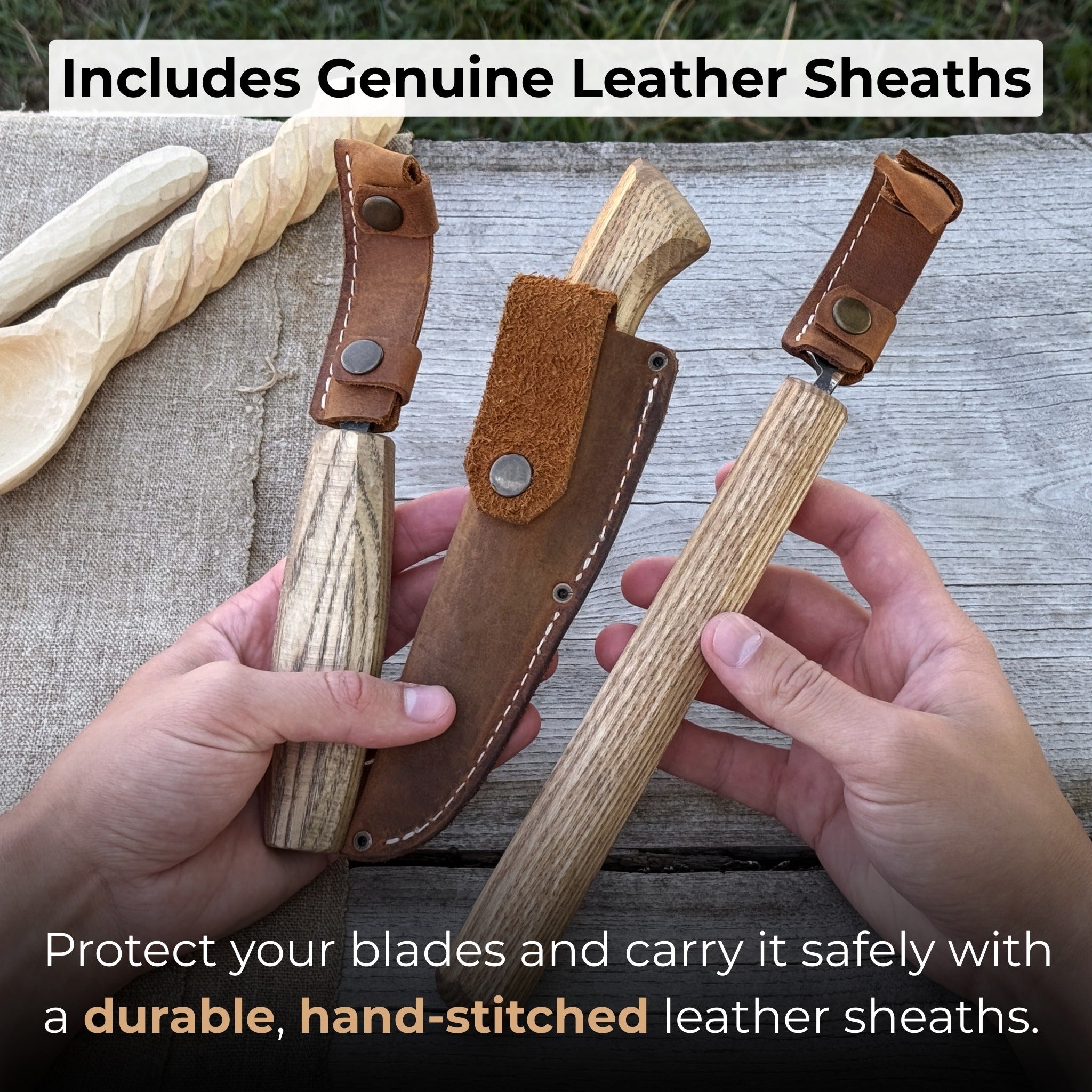 3-Piece Carving Knife Set for Spoon Carving
