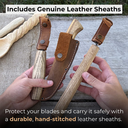 3-Piece Carving Knife Set for Spoon Carving