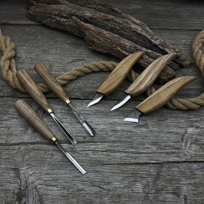 6 - Piece Carving Knife, Chisel & Gouge Set - 3