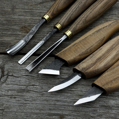 6 - Piece Carving Knife, Chisel & Gouge Set - 5