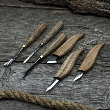 6 - Piece Carving Knife, Chisel & Gouge Set - 7