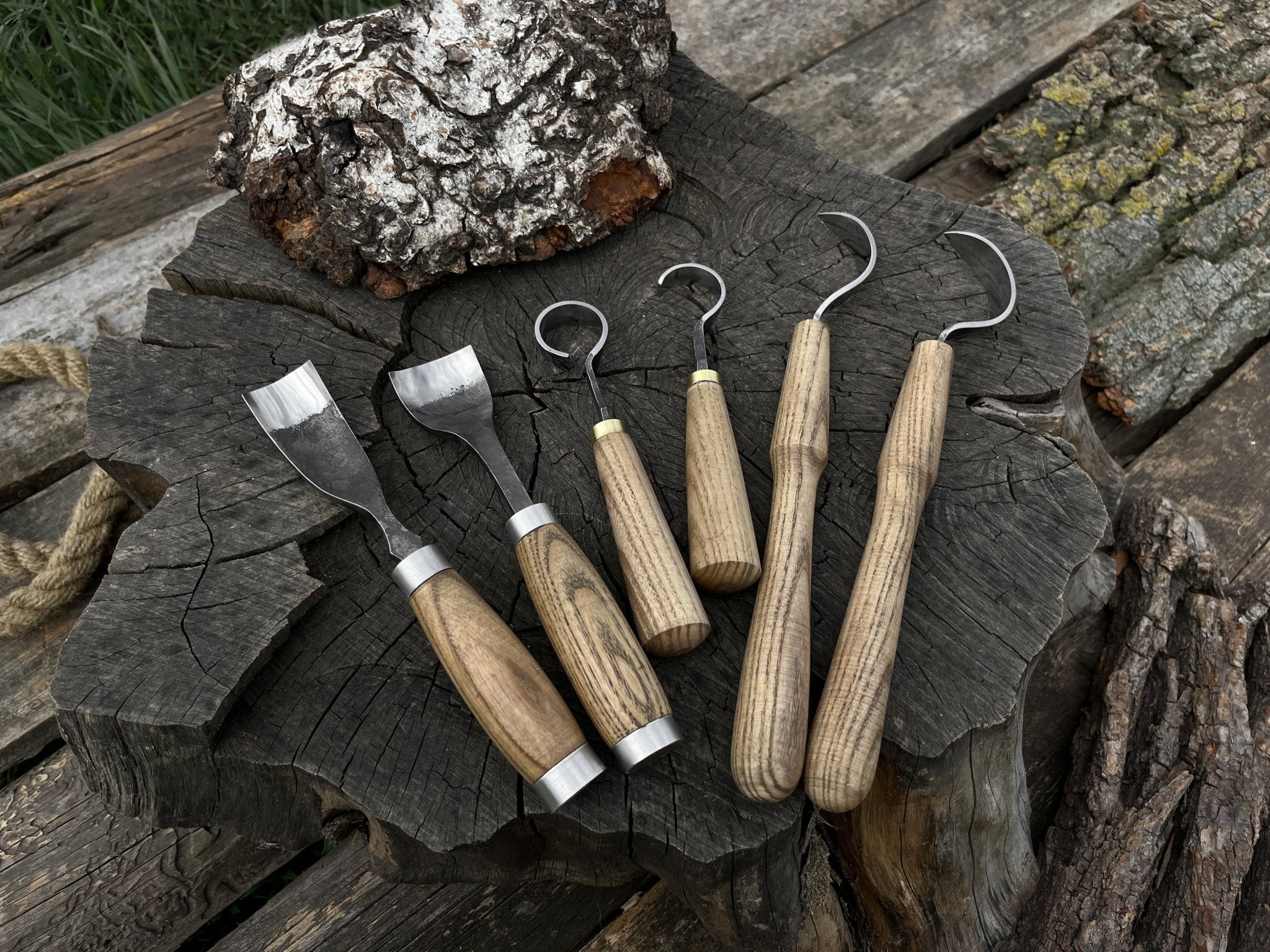 6 - Piece Hand - Forged Wood Carving Tool Set - 2