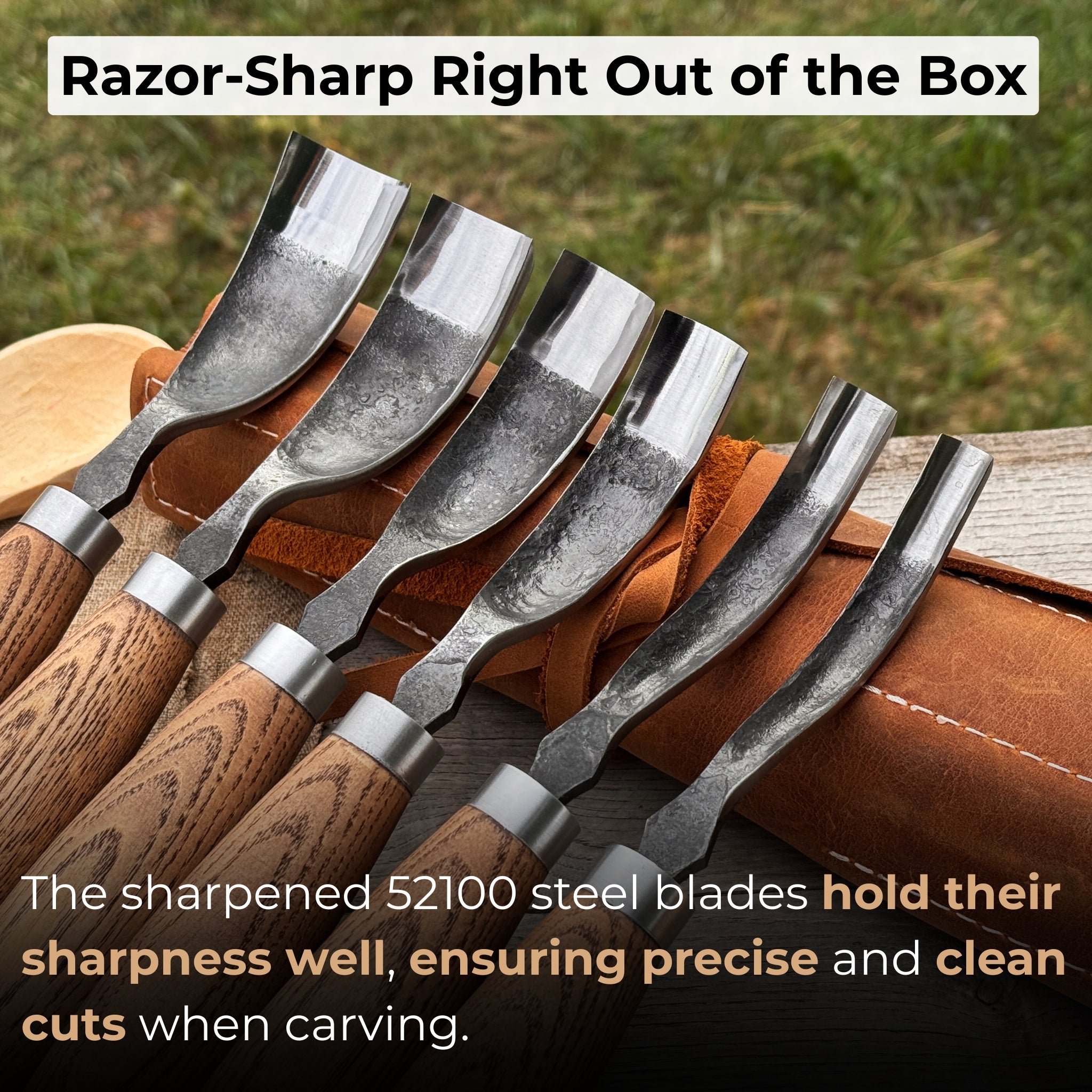 6 - Piece Long Bent Gouge Set - 2