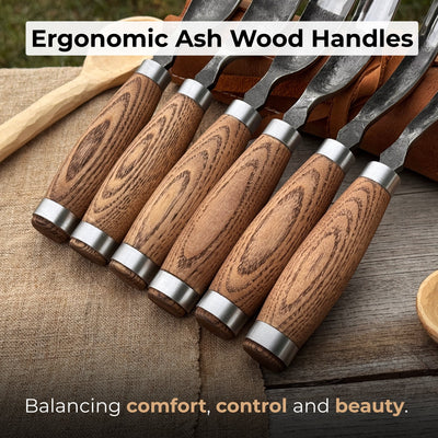 6 - Piece Long Bent Gouge Set - 3