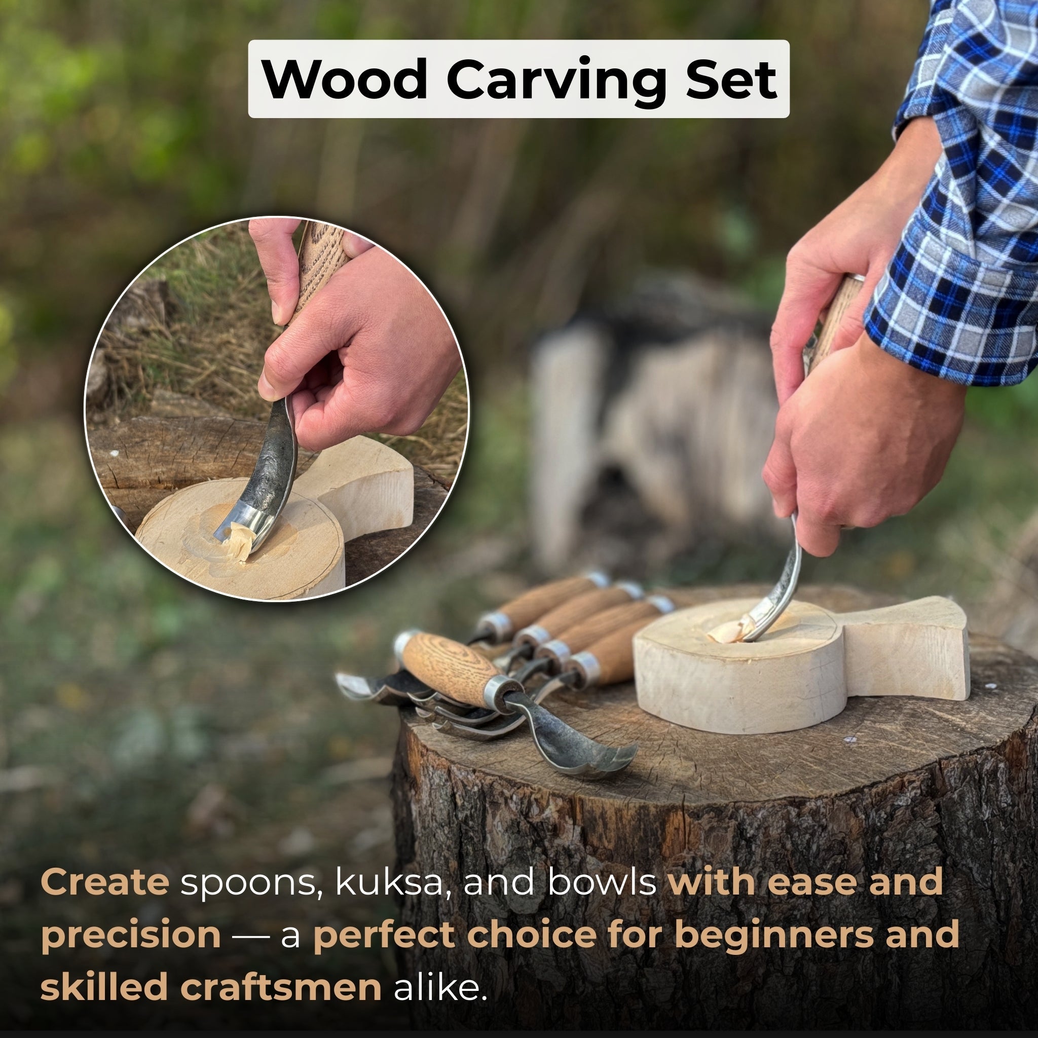 6 - Piece Long Bent Gouge Set - 7